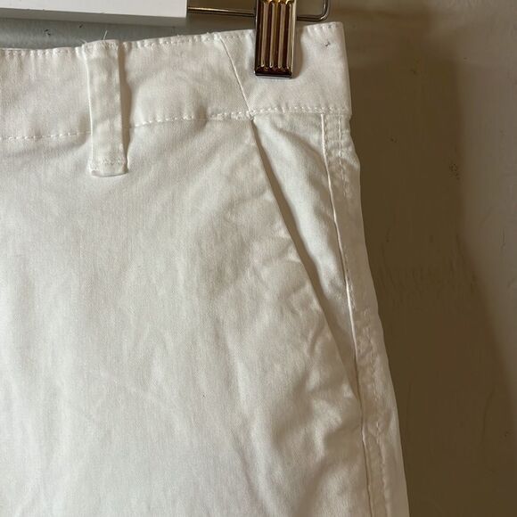 GAP white city shorts 5“ inseam front & back pockets belt loops mid rise size 00 - Picture 4 of 14
